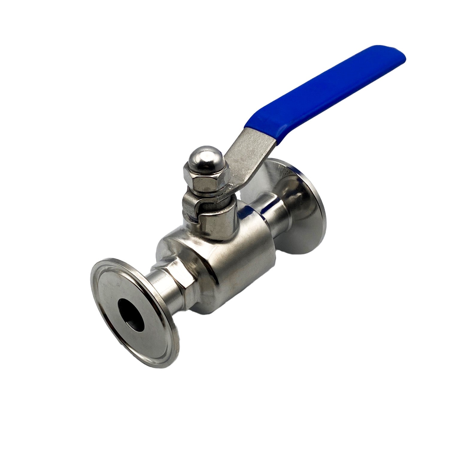 3/4" Ball Valve, Blue Handle PTFE Seat, SS 304