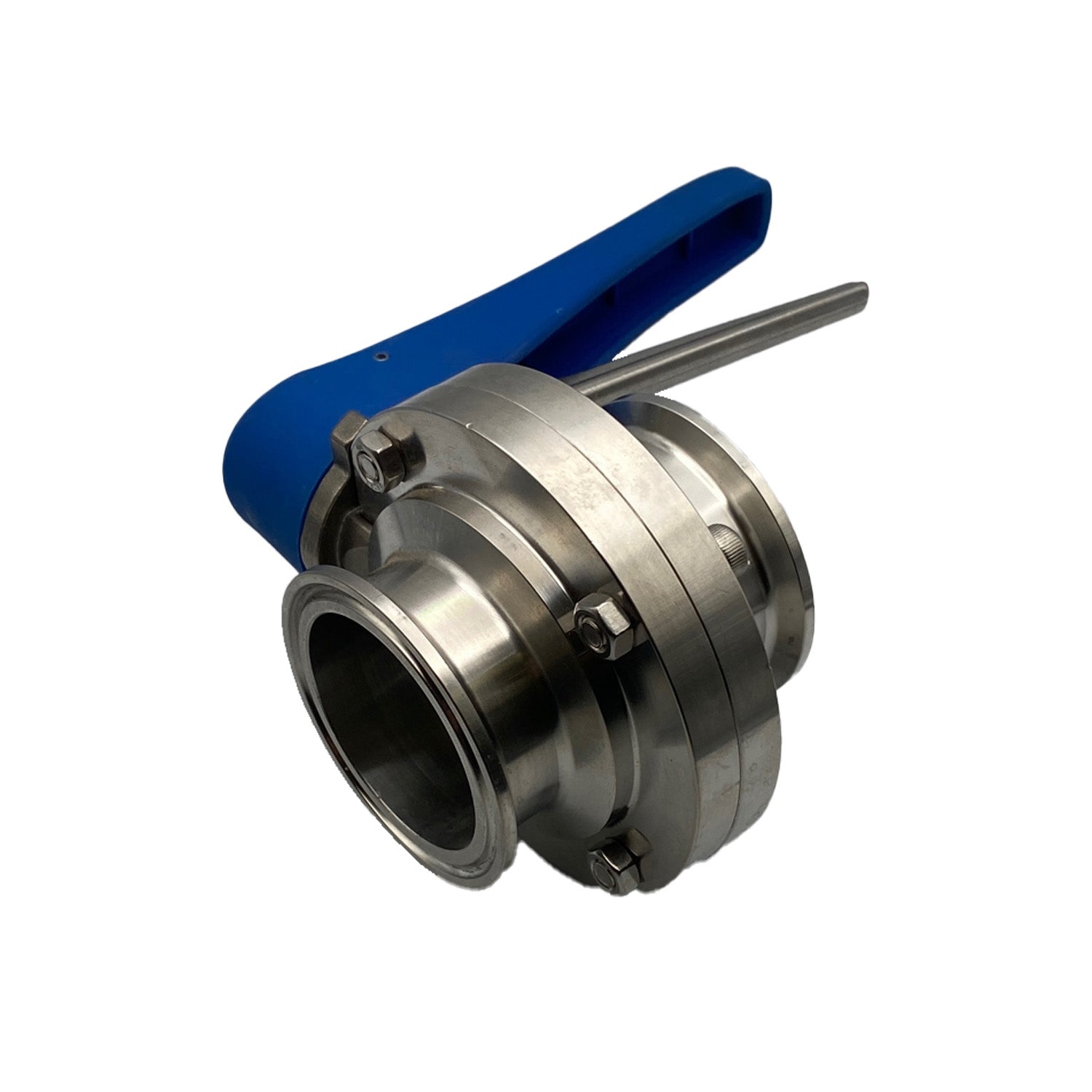 2" Butterfly Valve, Blue Handle, EPDM Black Seat, Pull Trigger