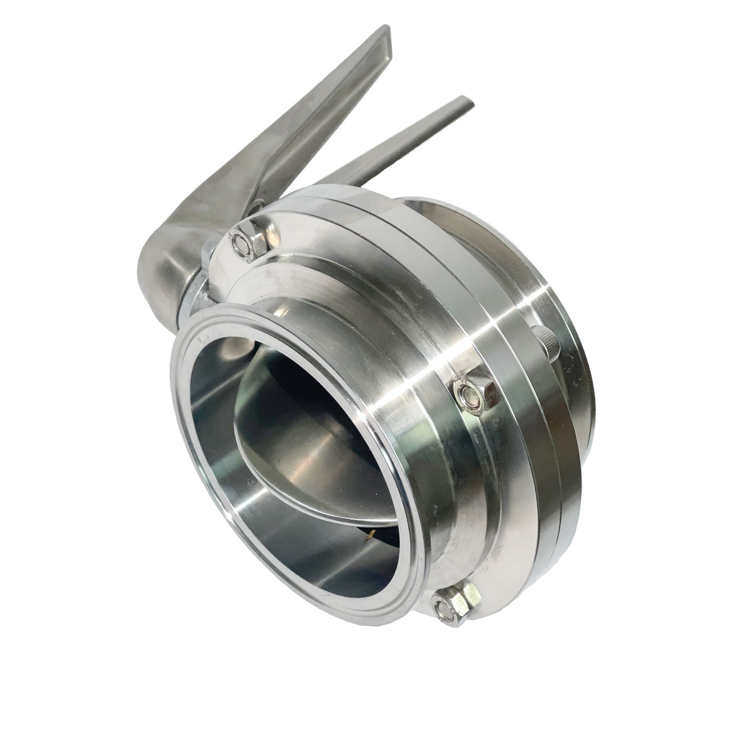 4" Butterfly Valve, Metal Handle , EPDM Black Seat, Trigger Handle