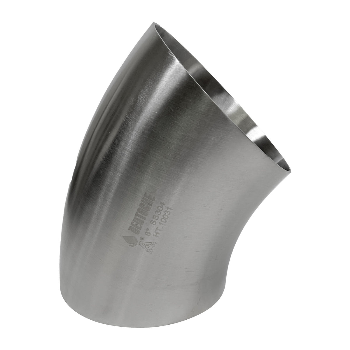 8" SS304 45 degree elbow