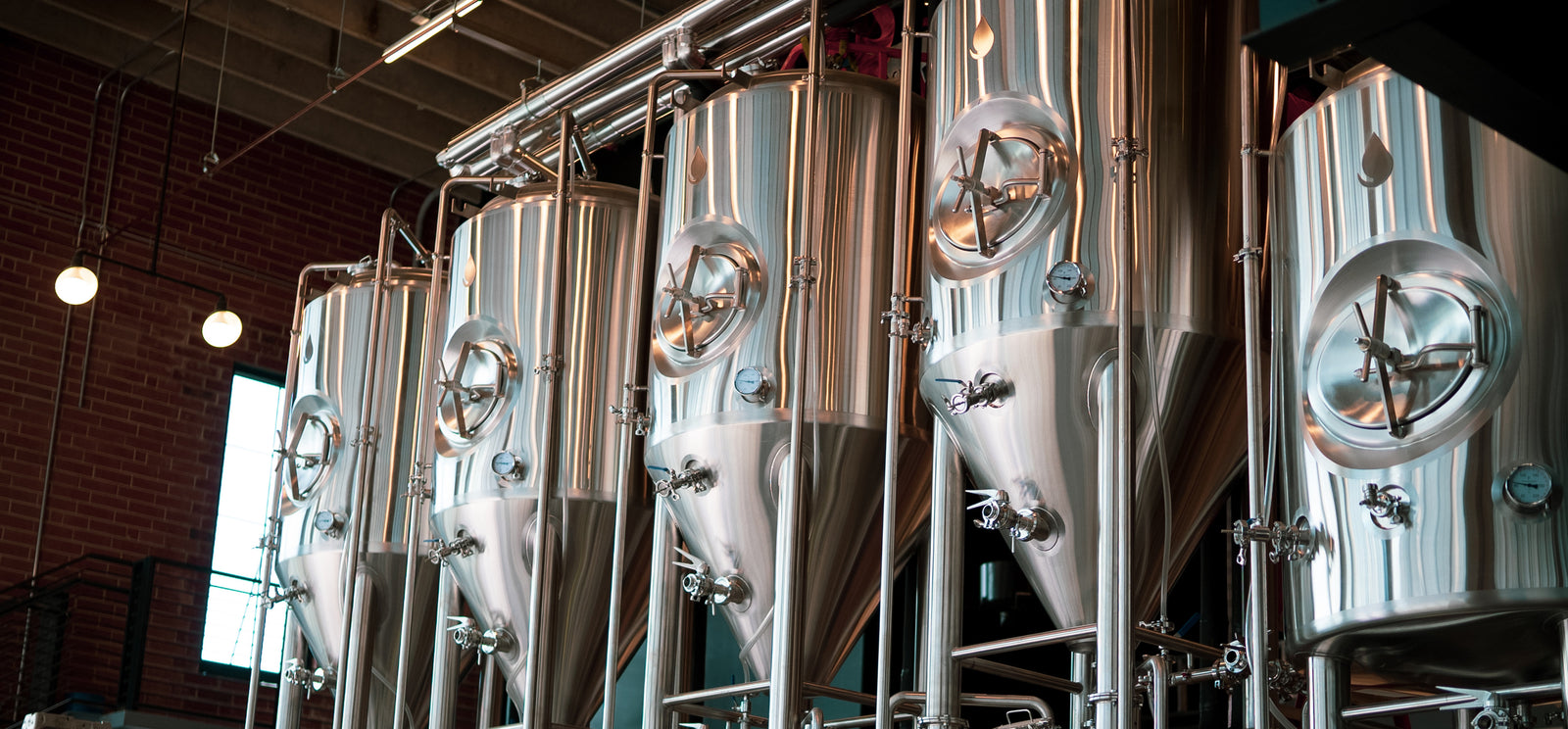See DBT Parts in action. This array of fermenting tanks utilizes many of our parts of fermenter like 1.5" Tri-clamp temperature gauges, tri-clamp butterfly valves, 1.5" tc perlick valves, and manway gaskets. Shop more commercial brewing equipment and cellar hardware.