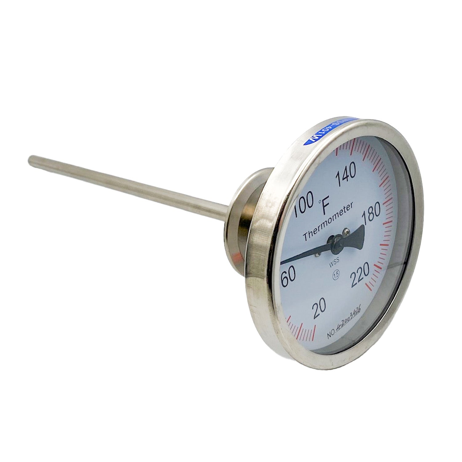 Temperature Gauge, 1.5" TC, Cellar Tank FV/BT (20F-220F)