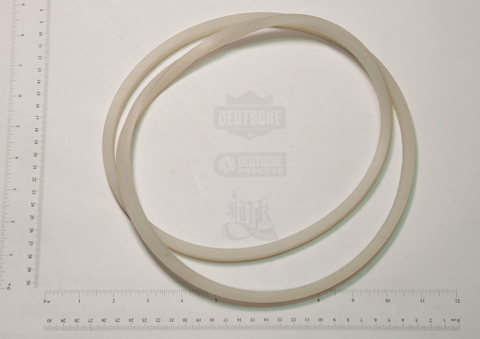 Gasket, Square 8mm, Opaque Silicone, 425mm diameter